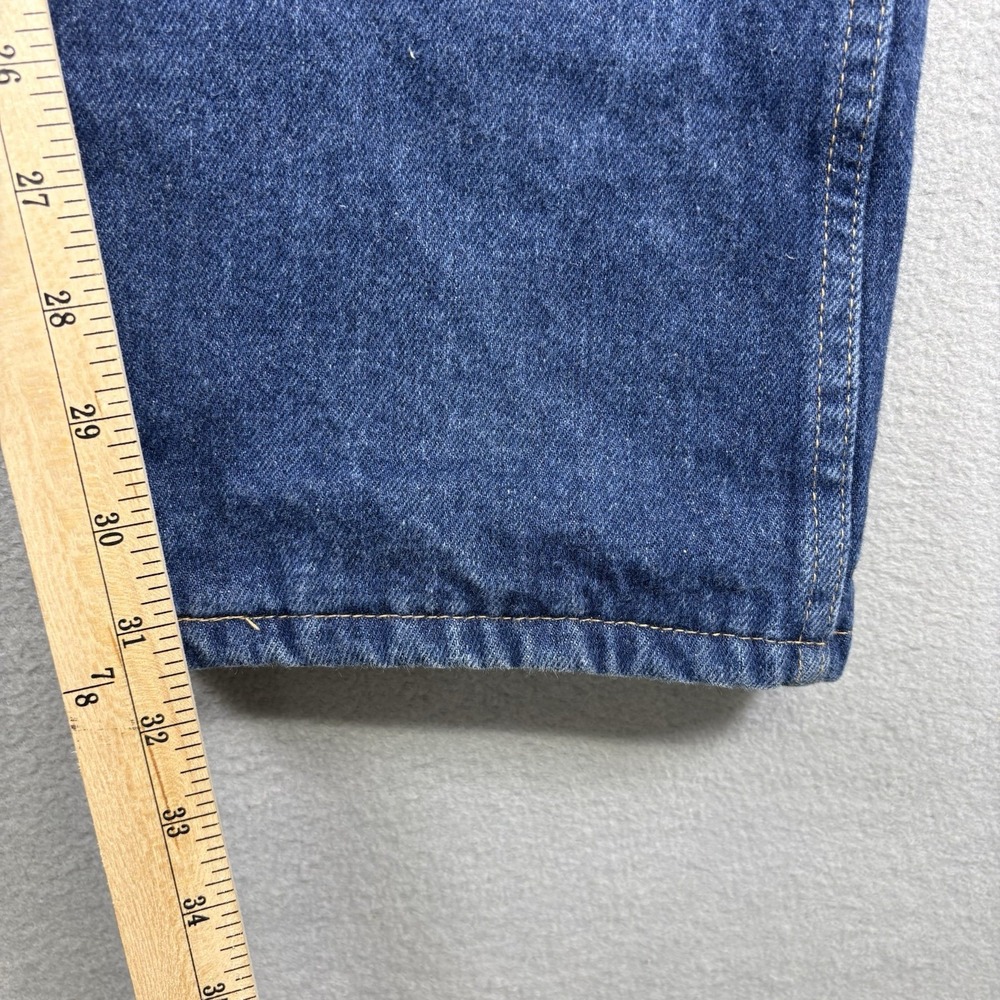 Wrangler Rugged Wear Flannel Lined Jeans Mens 36x32 Blue Denim Made In USA 1991 - Picture 4 of 8